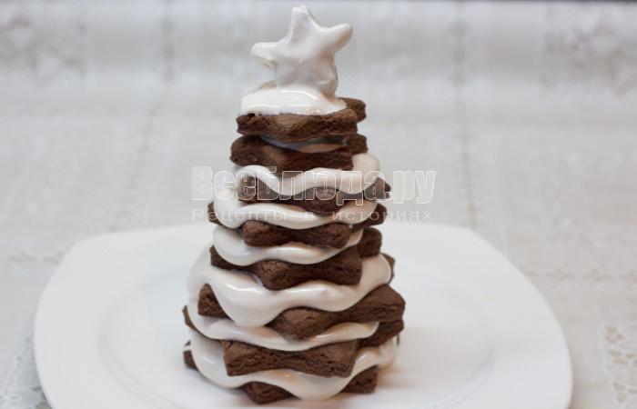 елочка из печенья готова елочка из печенья готова