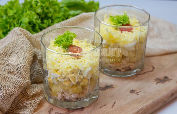 рецепт салата с ананасами и куриным филе рецепт салата с ананасами и куриным филе