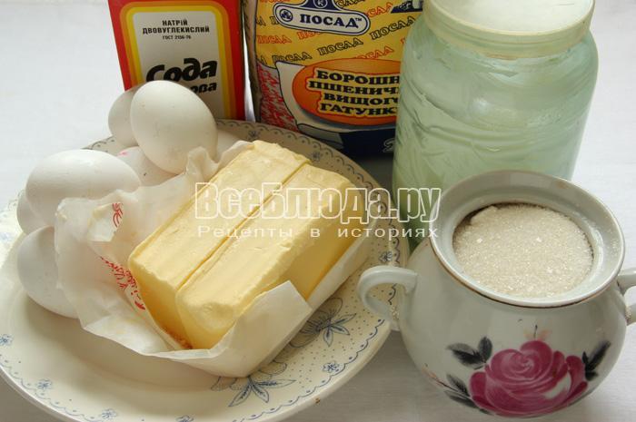 продукты для торта Микадо