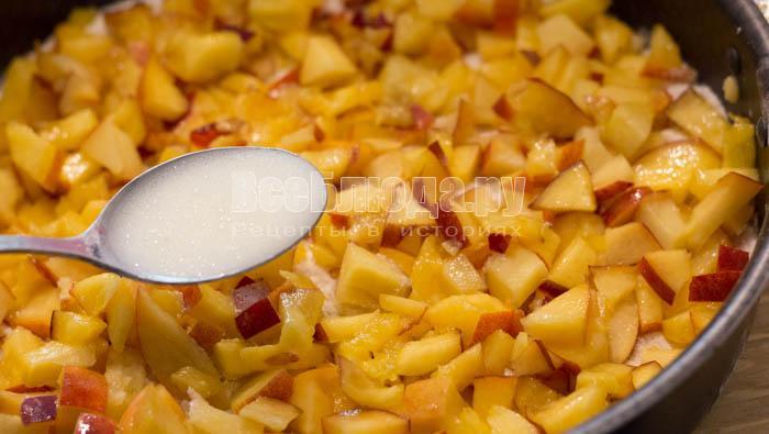 Насыпной пирог с абрикосами (нектаринами) Насыпной пирог с абрикосами (нектаринами)