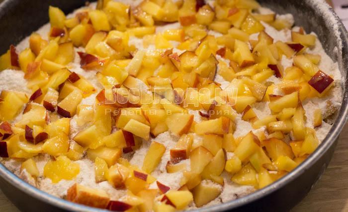 Насыпной пирог с абрикосами (нектаринами) Насыпной пирог с абрикосами (нектаринами)