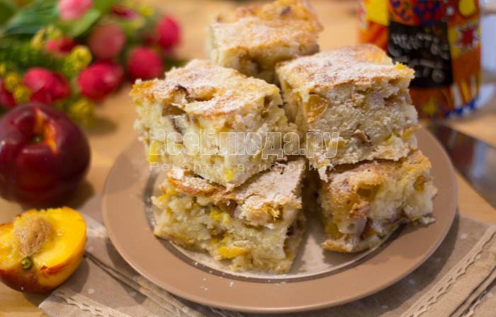Насыпной пирог с абрикосами (нектаринами) Насыпной пирог с абрикосами (нектаринами)