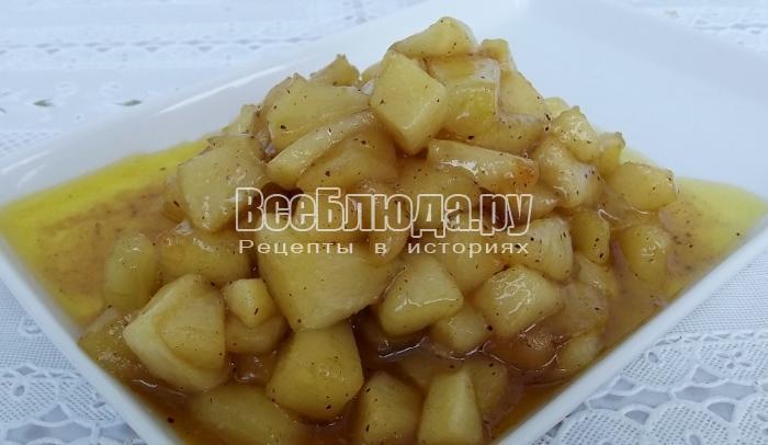 пожарить яблоки