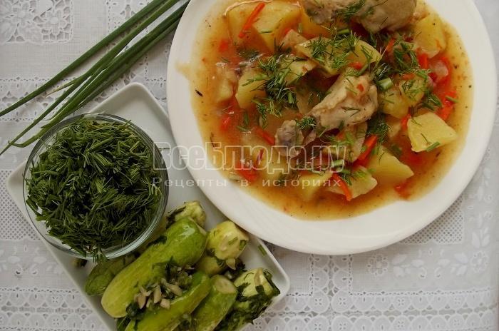 готовое жаркое по-домашнему из курицы
