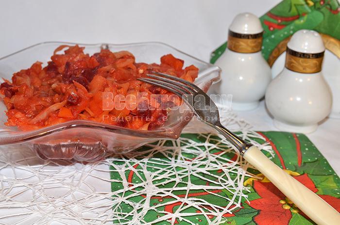 рецепт горячего салата с овощами