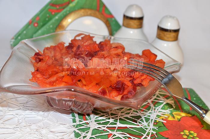 как приготовить горячий салат с картошкой и овощами